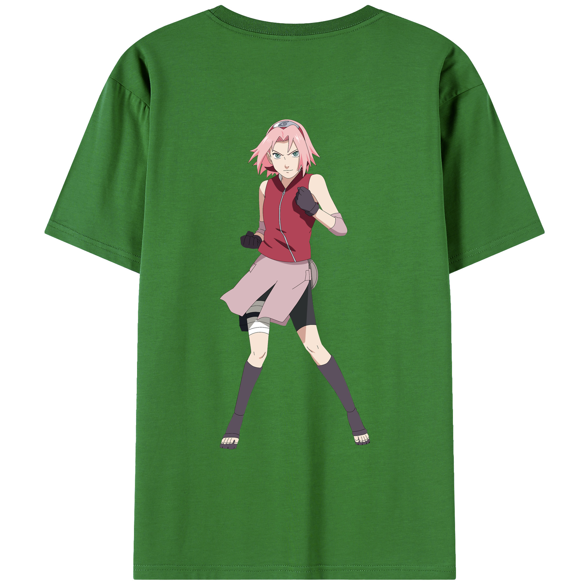 （画像用） NARUTO -ナルト- 春野サクラ Haruno Sakura レディース半袖Tシャツ(バックプリント)